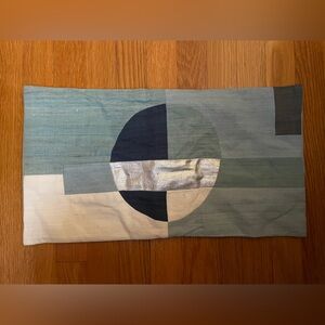 NWT West Elm Roar + Rabbit Graphic Tag in Sage, Navy & Gold 12” x 21”